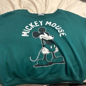 Disney Mickey Mouse Green Sweater